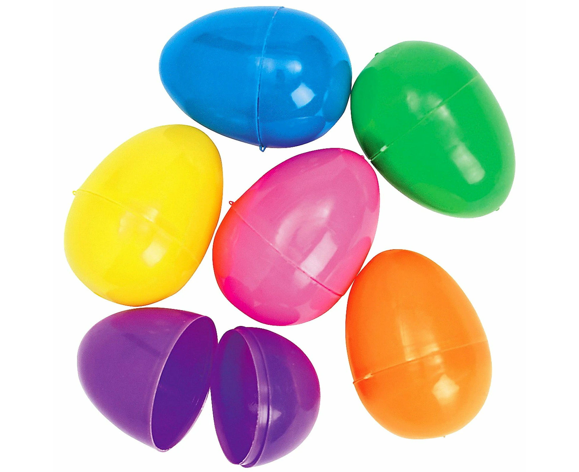 Bright Fillable Plastic Easter Eggs 6cm (Bulk Pack of 144)