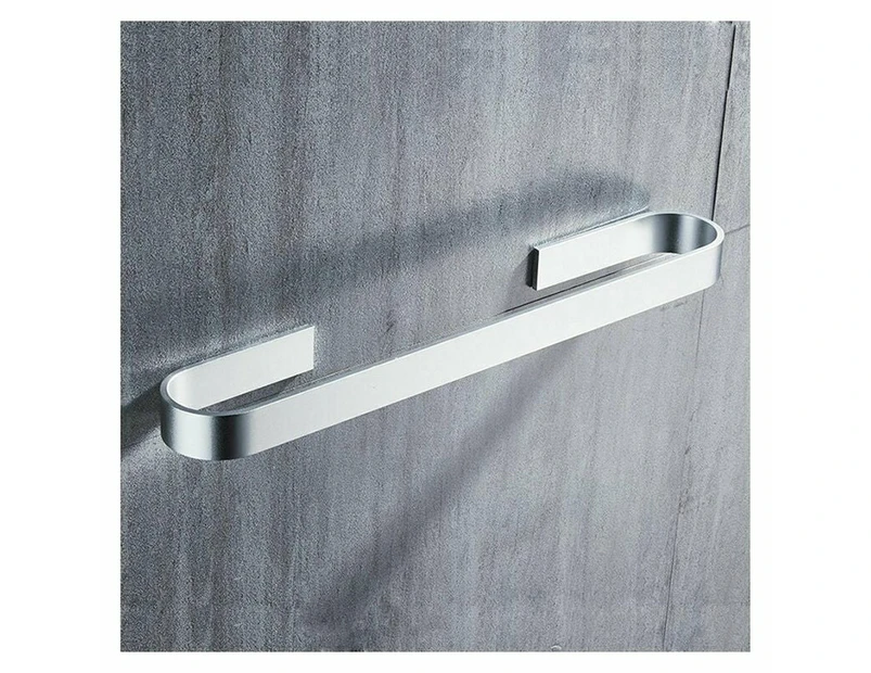 Stainless Steel Wall Mounted Adhesive Towel Rack Bathroom Towel Rack 30cm Self Adhesive Towel Rack Bathroom Towel Rack, Silver