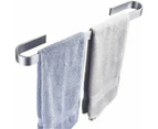 Stainless Steel Wall Mounted Adhesive Towel Rack Bathroom Towel Rack 30cm Self Adhesive Towel Rack Bathroom Towel Rack, Silver