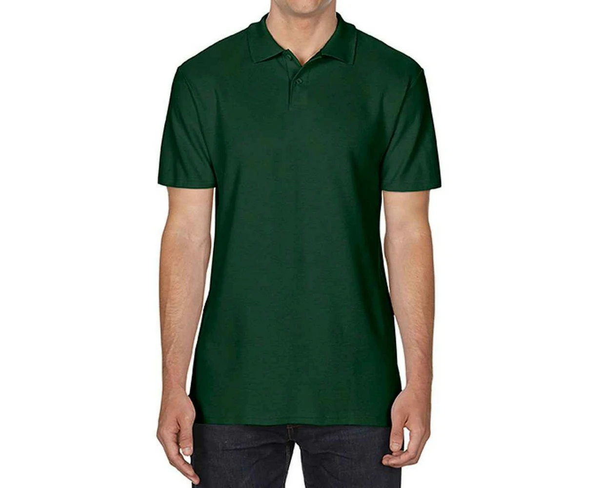 Gildan Mens SoftStyle Double Pique Polo Shirt (Forest) - PC3339