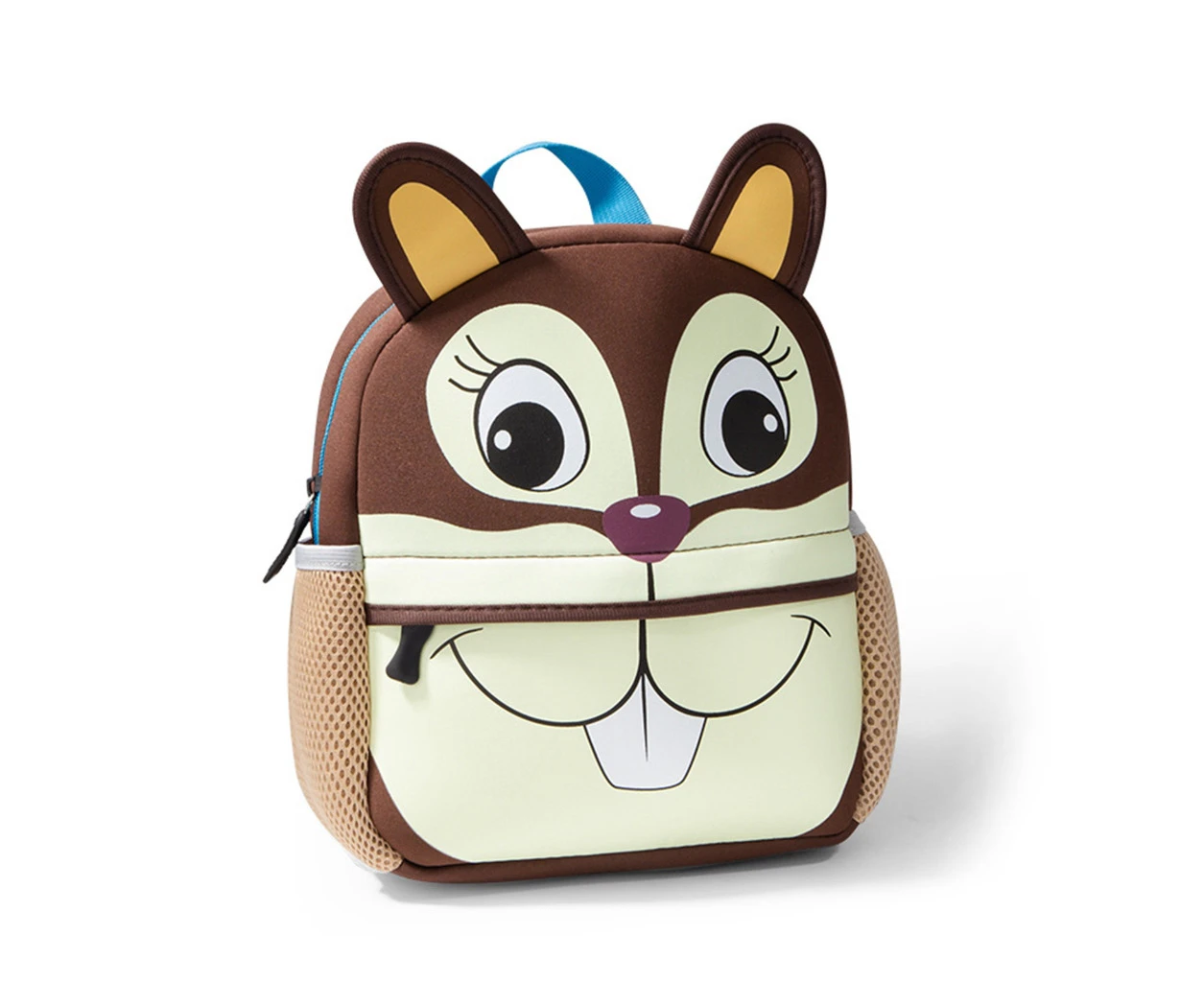 Cartoon Cute 3D Animal School Bag Large Capacity Shoulder Bag Backpack for Kid - Trumpet squirrel