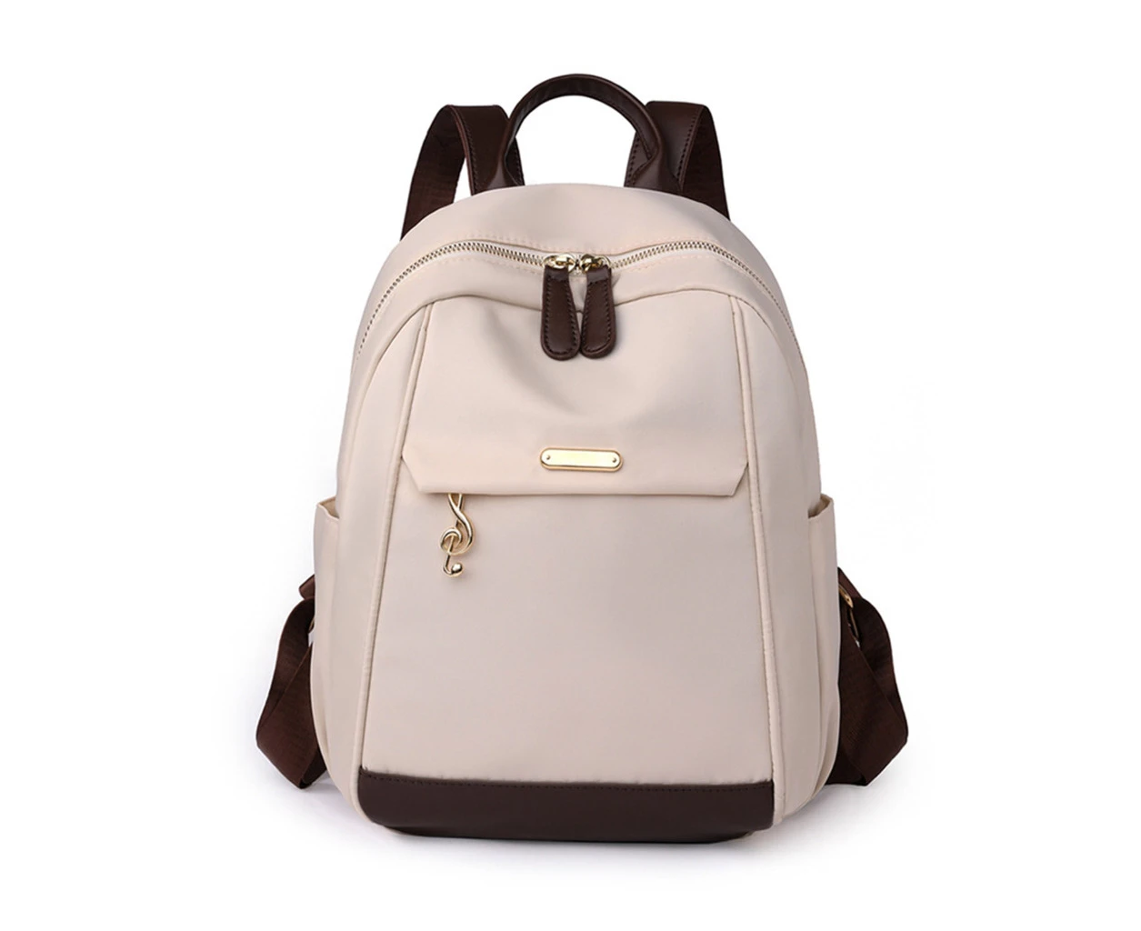 Fashion Backpack Students Schoolbag Travel Bag Middle School College Backpacks - White