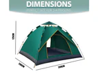 3-5 Persons UV Protection Automatic Pop Up Open Camping Tent Waterproof Outdoor Green