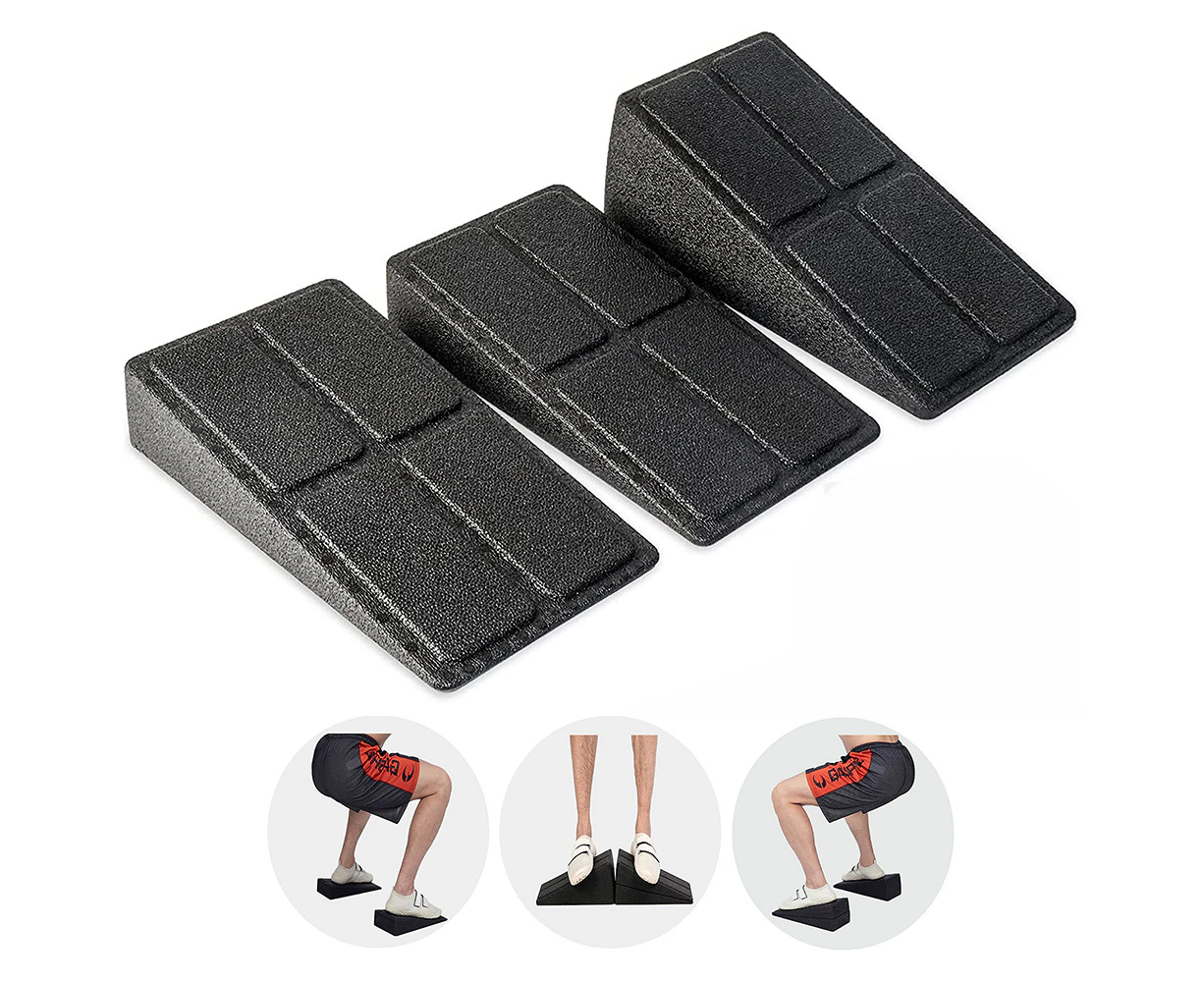 3xWedge Stretch Slant Board Pedal Squat Slanting Yoga Block Exercise Brace Plate