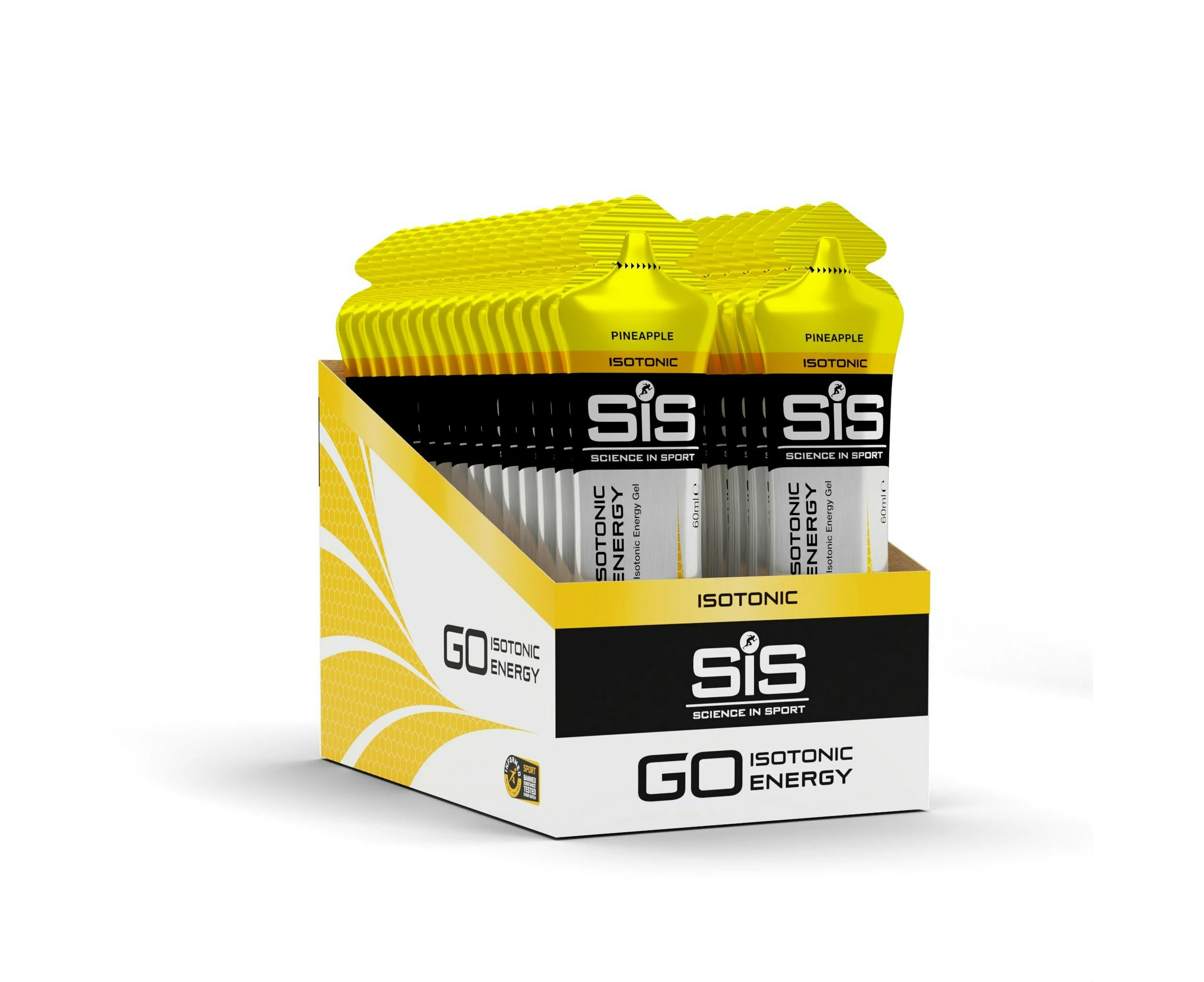 Science-In-Sport SiS GO Plus Isotonic Energy Gels 60ml 30 Pack Pineapple