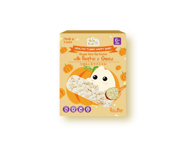 Baby Basic Organic Germ Rice Cracker - Pumpkin&Quinoa