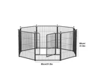 8 Panel Pet Playpen Dog Cage Enclosure Run Cat Puppy Exercise Play Pen Fence 32'' Indoor/Outdoor