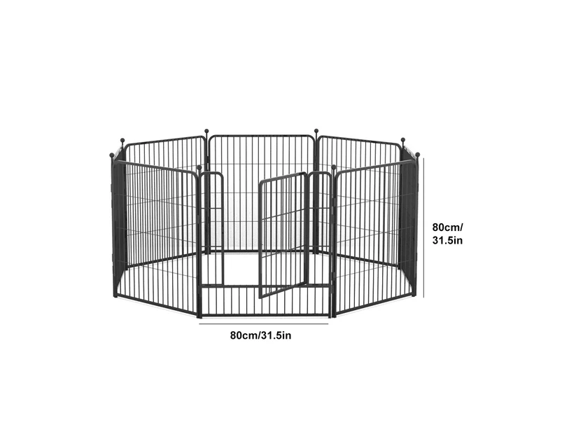 8 Panel Pet Playpen Dog Cage Enclosure Run Cat Puppy Exercise Play Pen Fence 32'' Indoor/Outdoor