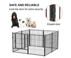 8 Panel Pet Playpen Dog Cage Enclosure Run Cat Puppy Exercise Play Pen Fence 32'' Indoor/Outdoor