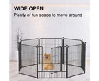 8 Panel Pet Playpen Dog Cage Enclosure Run Cat Puppy Exercise Play Pen Fence 32'' Indoor/Outdoor