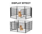 8 Panel Pet Playpen Dog Cage Enclosure Run Cat Puppy Exercise Play Pen Fence 32'' Indoor/Outdoor