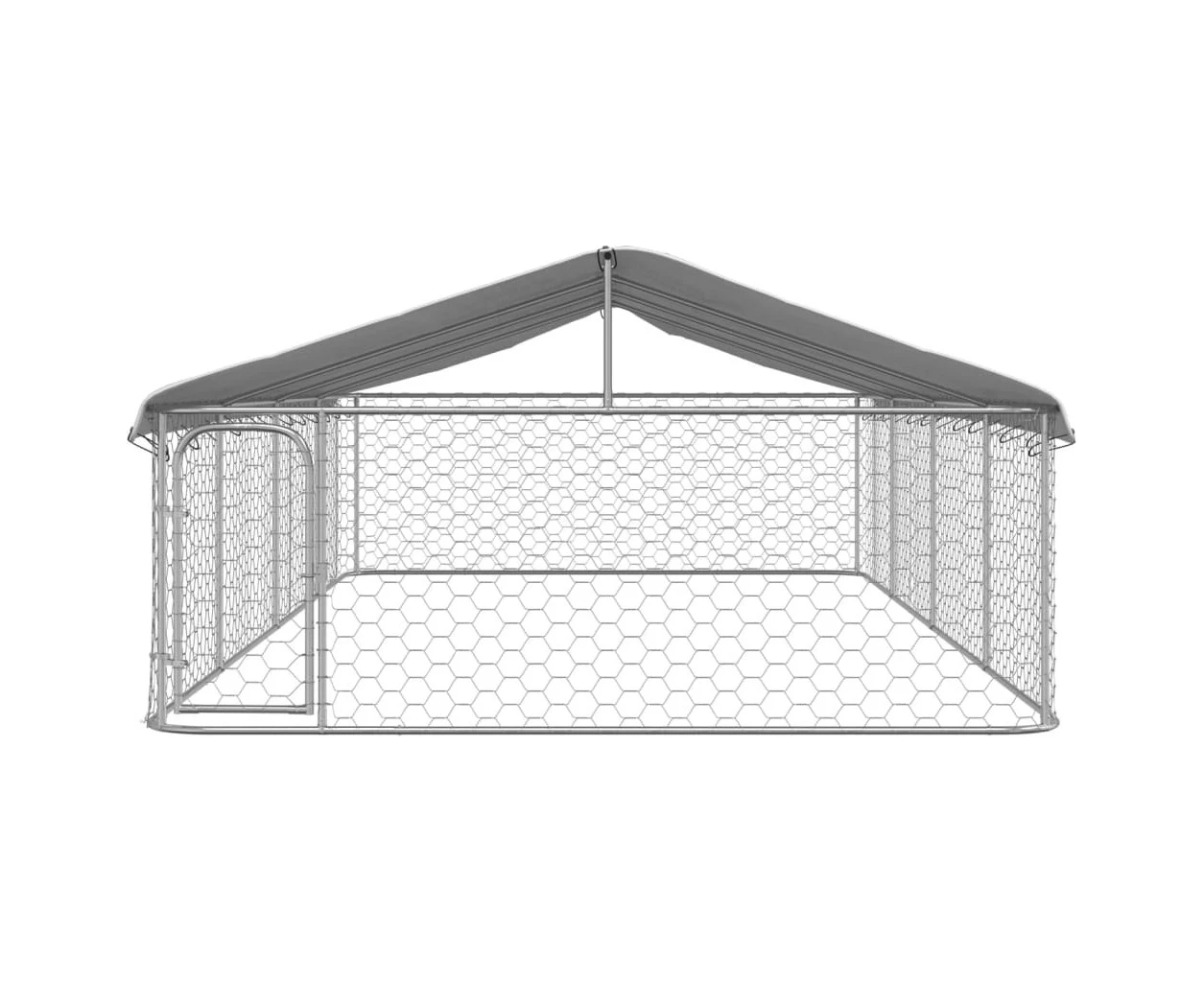 Outdoor Dog Kennel Roof Pet Dog Cage Crate House Lockable Playpen 6x3x1.5m