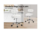 ALFORDSON Salon Stool Swivel Dress Chair Backrest Tufan - White