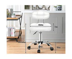 ALFORDSON Salon Stool Swivel Dress Chair Backrest Tufan - White