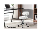 ALFORDSON Salon Stool Swivel Dress Chair Backrest Tufan - White