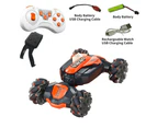 Kids Stunt Car 360Hand Gesture Sensing RC 4WD Remote Control Off Road Toy Gift Orange