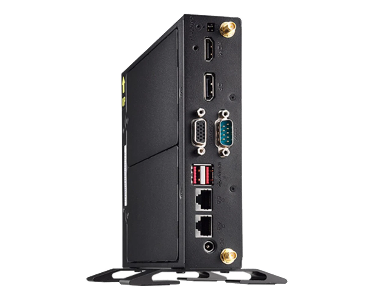 Shuttle DS20U V2 Slim Mini PC 1L Barebone - Intel Celeron 5205U, Fan-less, 2x LAN , RS232/RS422/RS485, HDMI, DP, VGA, Vesa Mount