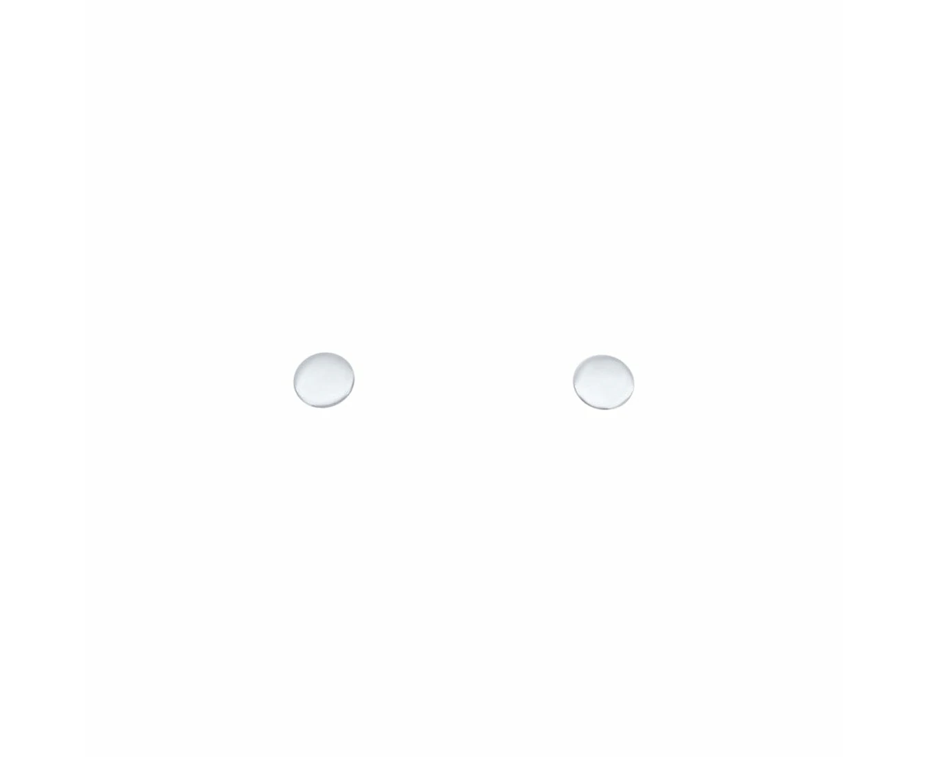 Bevilles Children's 5.5mm Flat Round Disc Stud Earrings in Sterling Silver