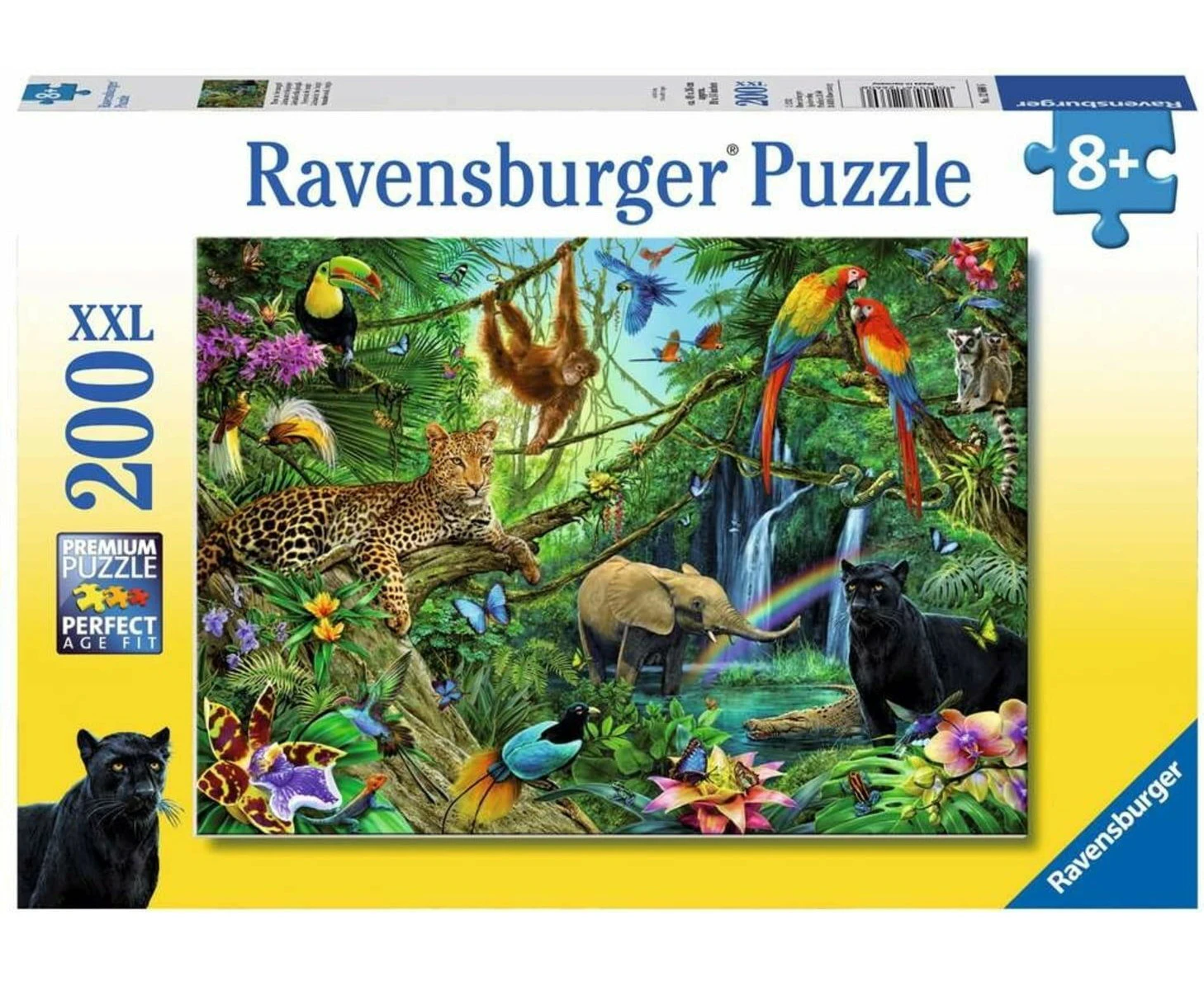 200pc Ravensburger Animals In The Jungle Jigsaw Puzzle 57x24cm Kids/Family 8+