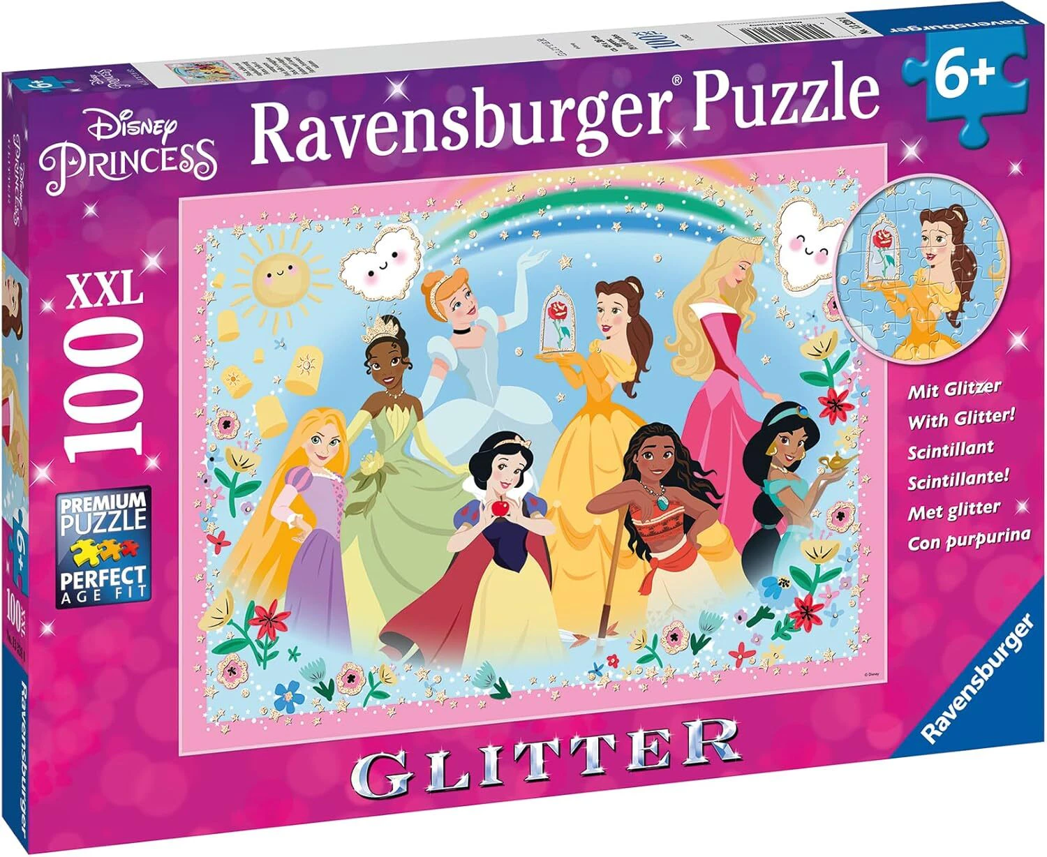 Ravensburger Puzzle 100pc XXL - Disney Strong, Beautiful And Brave Glitter