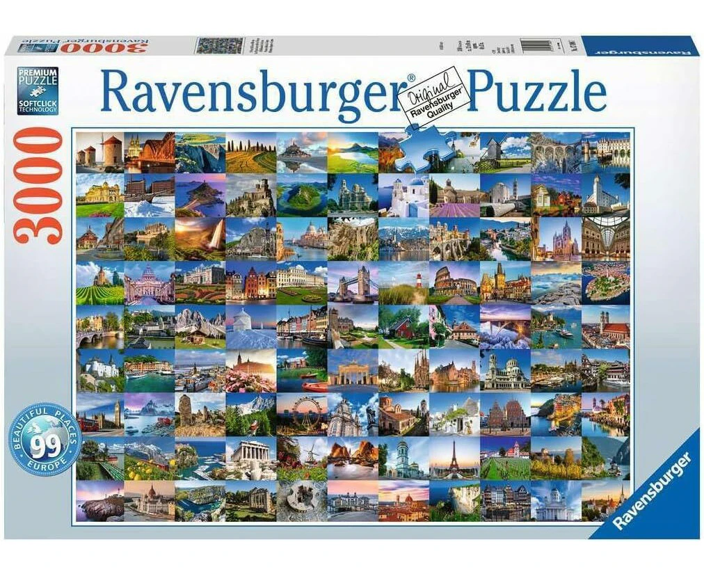 3000pc Ravensburger 99 Beautiful Places Of Europe Family Jigsaw Puzzle Game