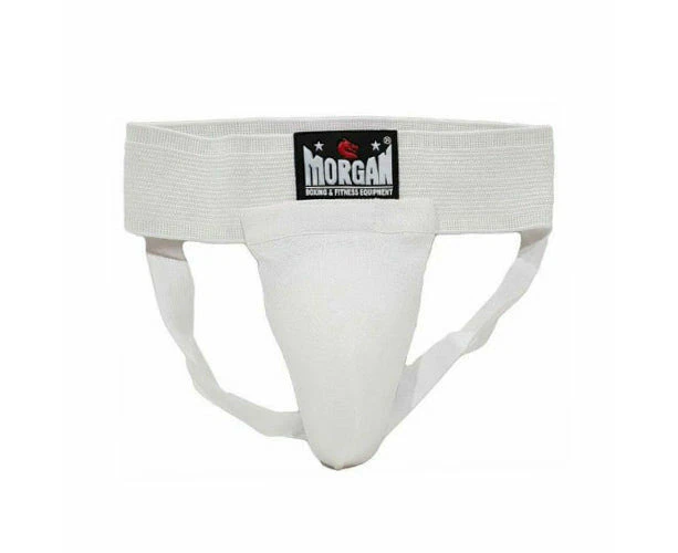 Morgan Classic Elastic Groin Guard - With Cup - White