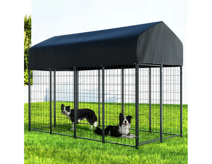 i.Pet Dog Kennel Extra Large House Outdoor Playpen Pet Puppy Metal Backyard