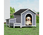 i.Pet Dog Kennel House Large Wooden Outdoor Pet Kennels Indoor Puppy Cabin