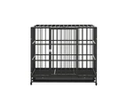 i.Pet Dog Cage Crate Large Puppy Cat Anti-Bite Pet Kennel Wheels w/Tray Metal