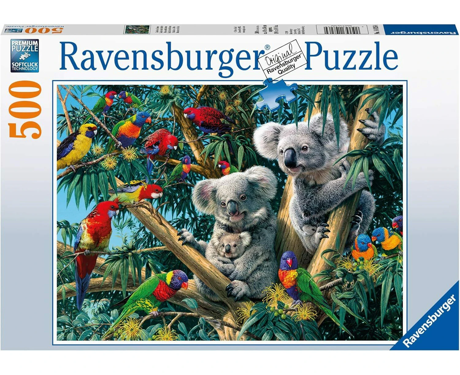 500pc Ravensburger Koalas In A Tree Family Jigsaw Puzzle Game/Toy 49x36cm