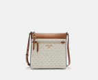 Michael Kors Jet Set Charm Small Flat Crossbody Bag - Vanilla/Acorn