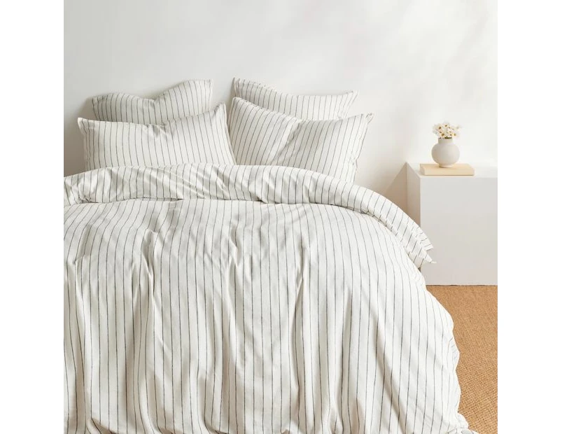 Target Stuart Stripe Linen/Cotton Quilt Cover Set