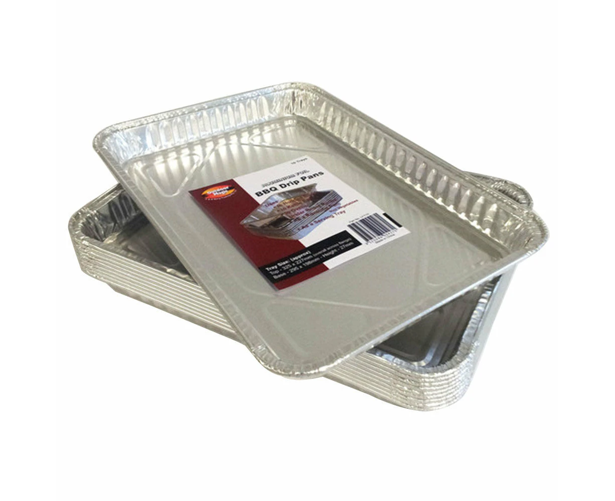 Aluminium BBQ Drip Trays - Pack of 10 | Outdoor Magic