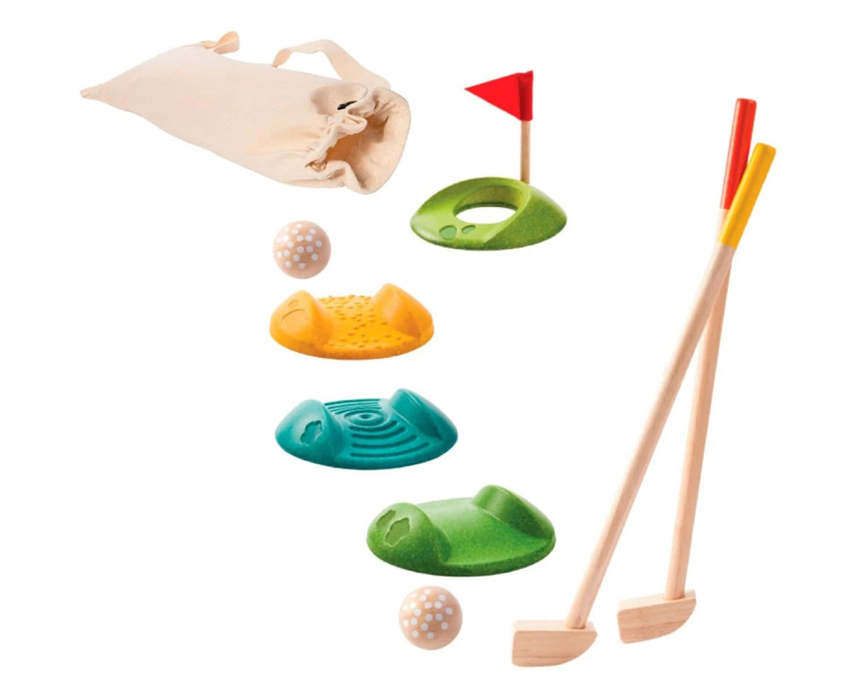 Plan Toys Mini Golf Full Set Kids/Childrens Interactive Play Fun Toy Playset 3+