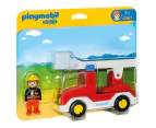 Playmobil 1.2.3 Ladder Unit Fire Truck Playset