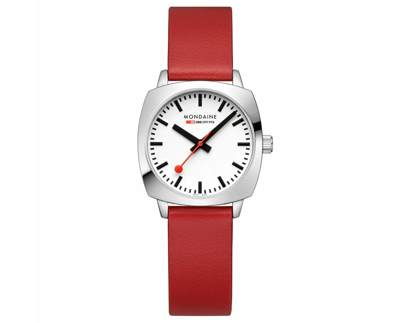 Mondaine Official Swiss Railways Petite Cushion 31mm Vegan Leather Watch