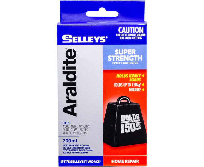 SELLEYS ARL200MSS  200Ml Super Strength Araldite   For Bonding Metal, Glass, Ceramics, Porcelain and Rubber  200ML SUPER STRENGTH ARALDITE