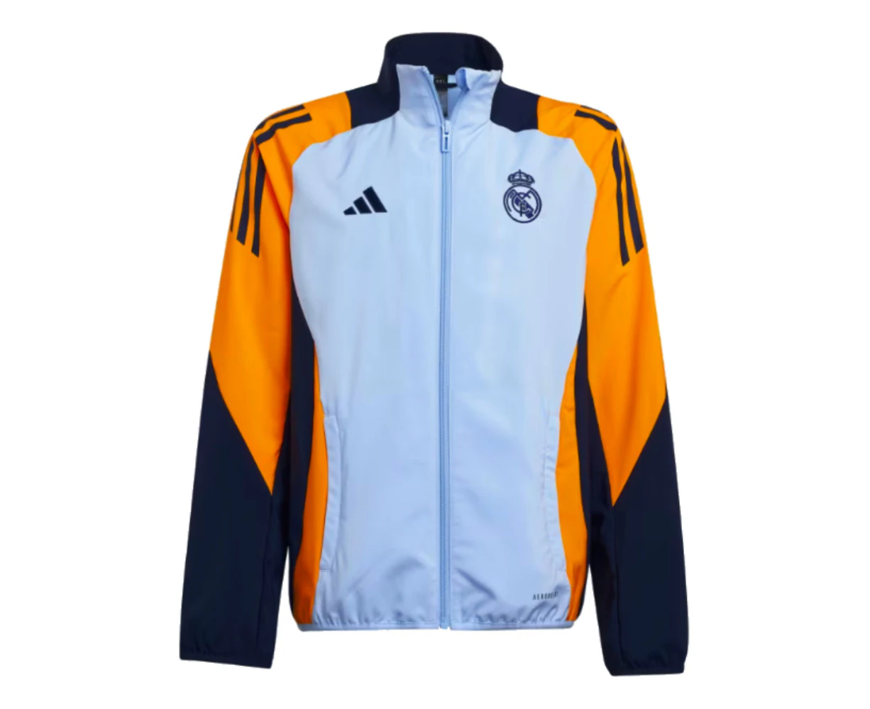 2024-2025 Real Madrid Presentation Jacket (Glow Blue) - Kids