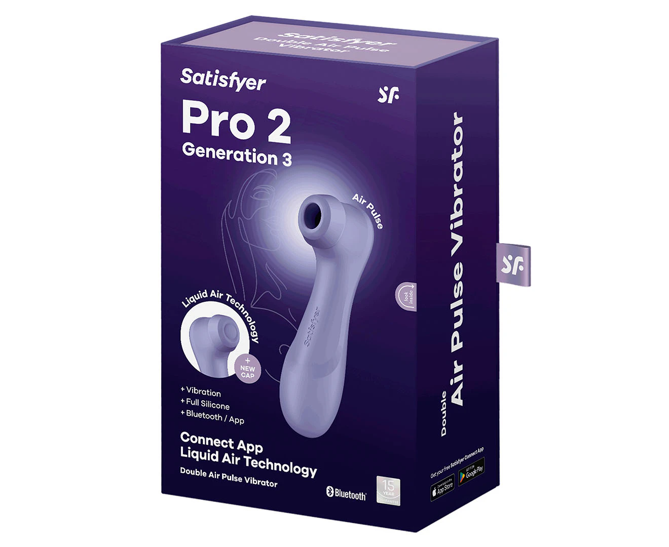 Satisfyer Pro 2 Generation 3 Connect App Double Air Pulse Stimulator - Lilac