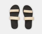 FlipSlide Women's Arch Support Flip Flop Slides - Black/White