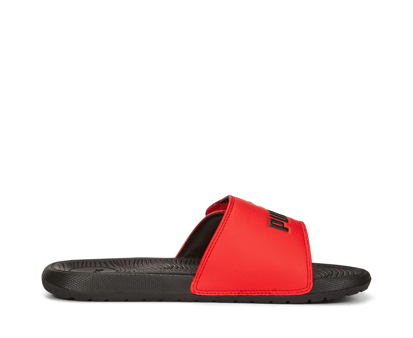 Puma Youth Boys' Cool Cat 2.0 V Slides - Puma Red/Puma Black