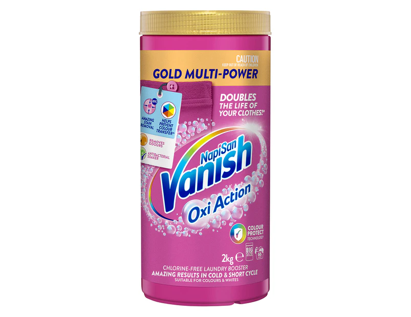 Vanish NapiSan Gold Oxi Action Front & Top Loader Laundry Powder 2kg