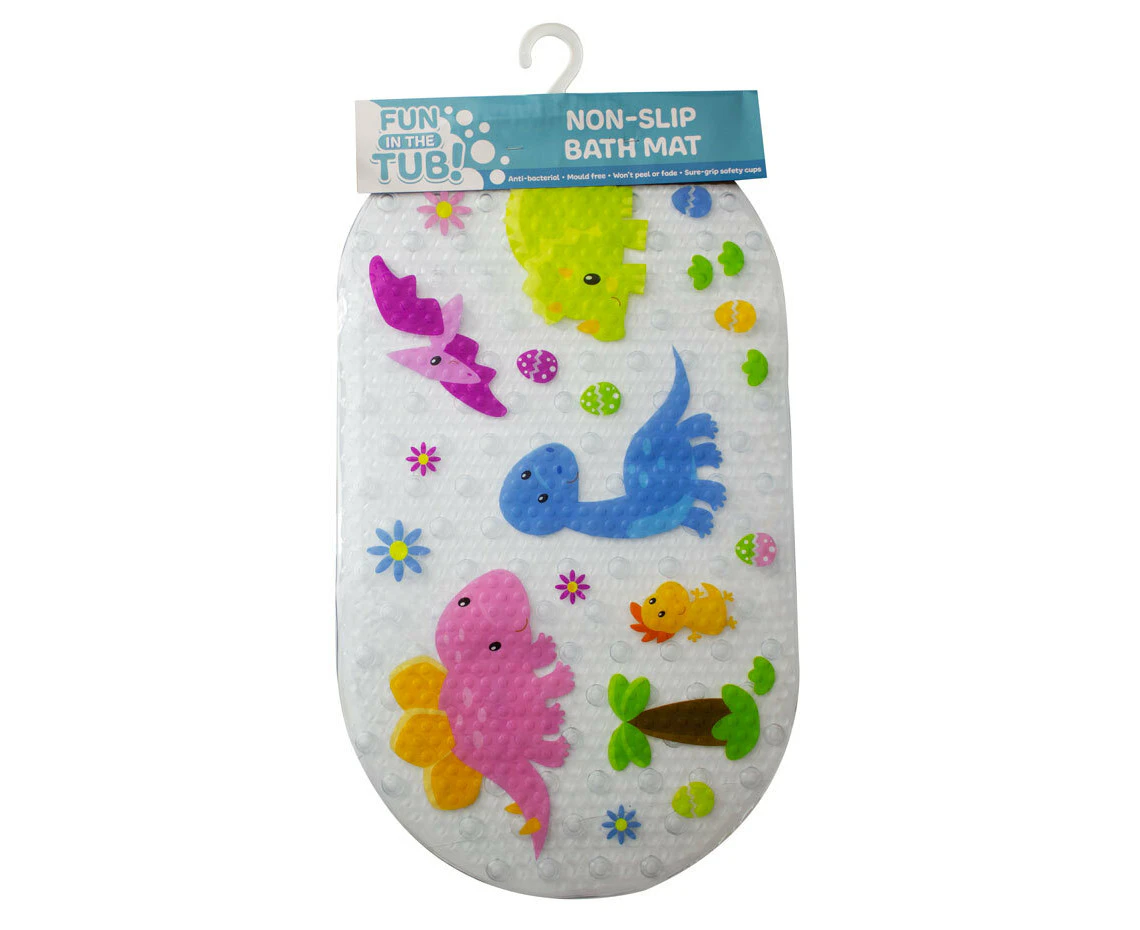 Fun In The Tub Non Peel Anti-bacterial Mould Free Dinosaur Bath Mat 69 x 39cm