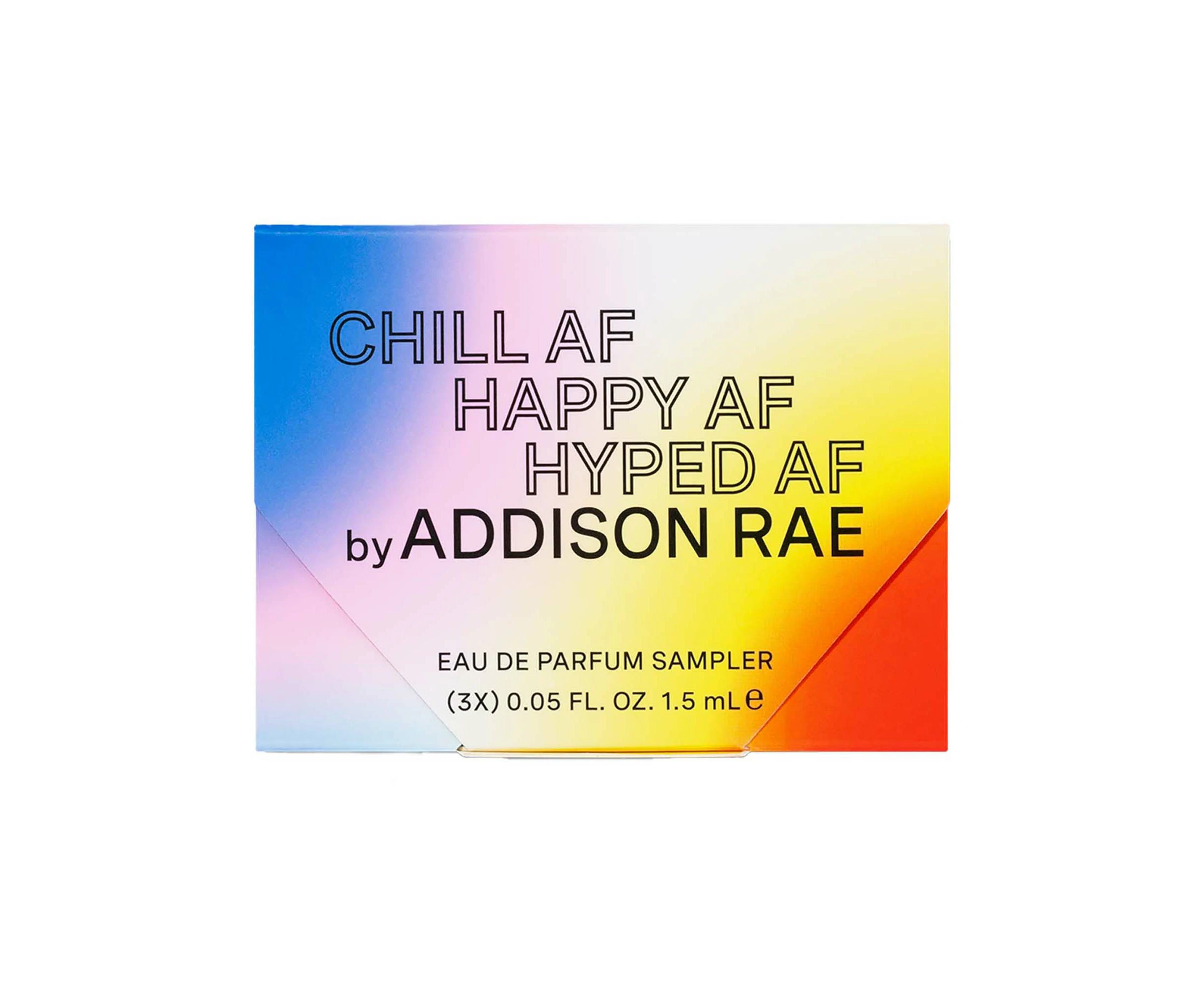 Addison Rae Set by Addison Rae for Women - 3 Pc Gift Set 0.05oz Chill Af EDP Spray, 0.05oz Happy Af EDP Spray, 0.05oz Hyped AF EDP Spray