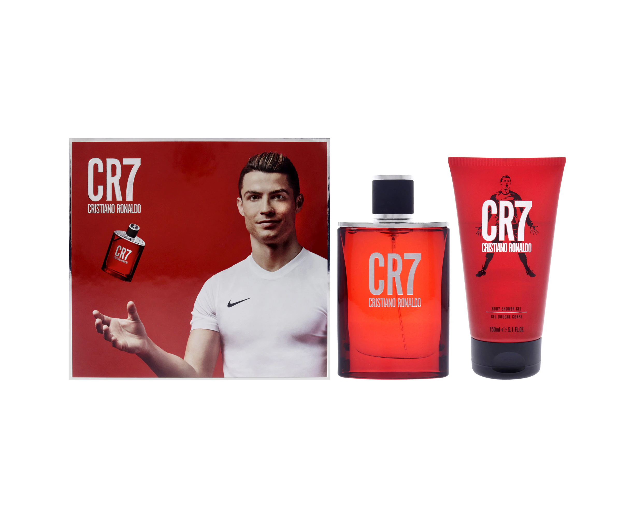 CR7 by Cristiano Ronaldo for Men - 2 Pc Gift Set 1.7oz EDT Spray, 5.1oz Shower Gel