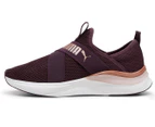 Puma Women's Softride Harmony Slip On Runners - Midnight Plum/Rose Gold/Mauve Mist