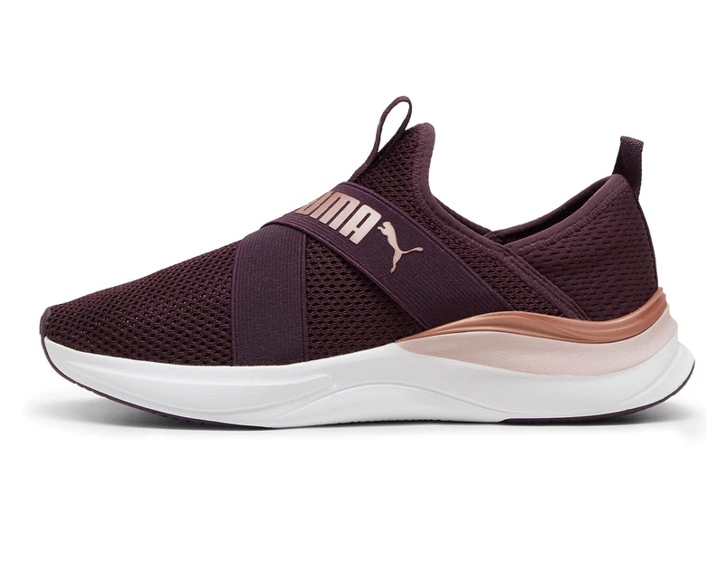 Puma Women s Softride Harmony Slip On Runners Midnight Plum Rose Gold Mauve Mist Catch