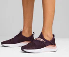 Puma Women's Softride Harmony Slip On Runners - Midnight Plum/Rose Gold/Mauve Mist