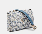 GUESS Giully Mini Convertible Crossbody Bag - White/Blue