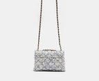 GUESS Giully Mini Convertible Crossbody Bag - White/Blue